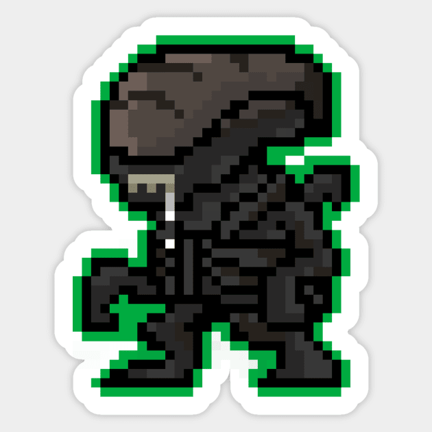 Pixel Alien Sticker by RetroPixelWorld